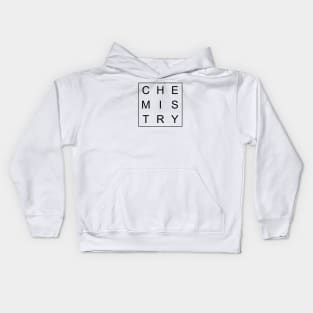 minimalist and simple design chemistry white word Kids Hoodie